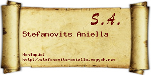 Stefanovits Aniella névjegykártya